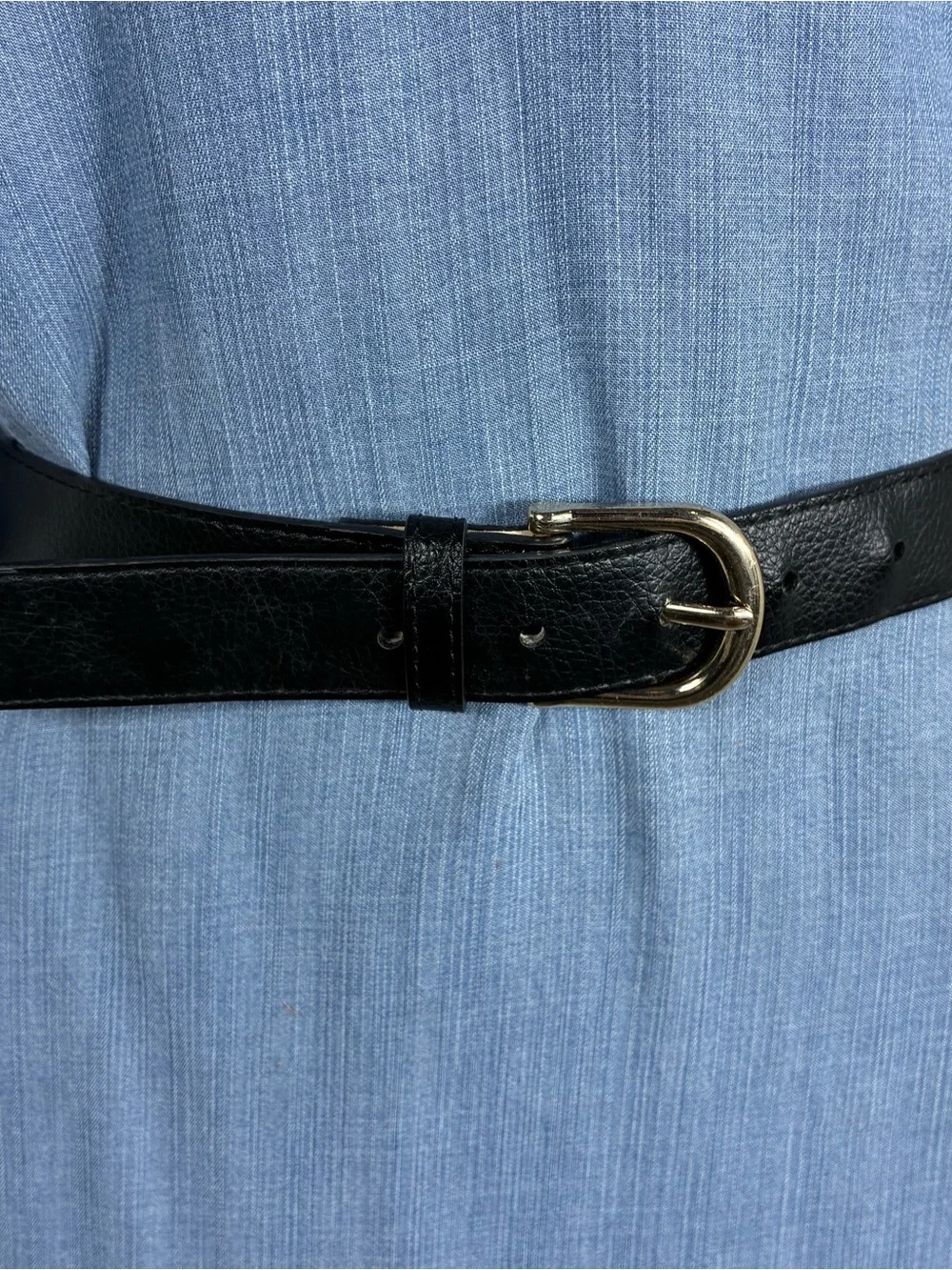 H&M Womens belt XL pebbled faux leather black